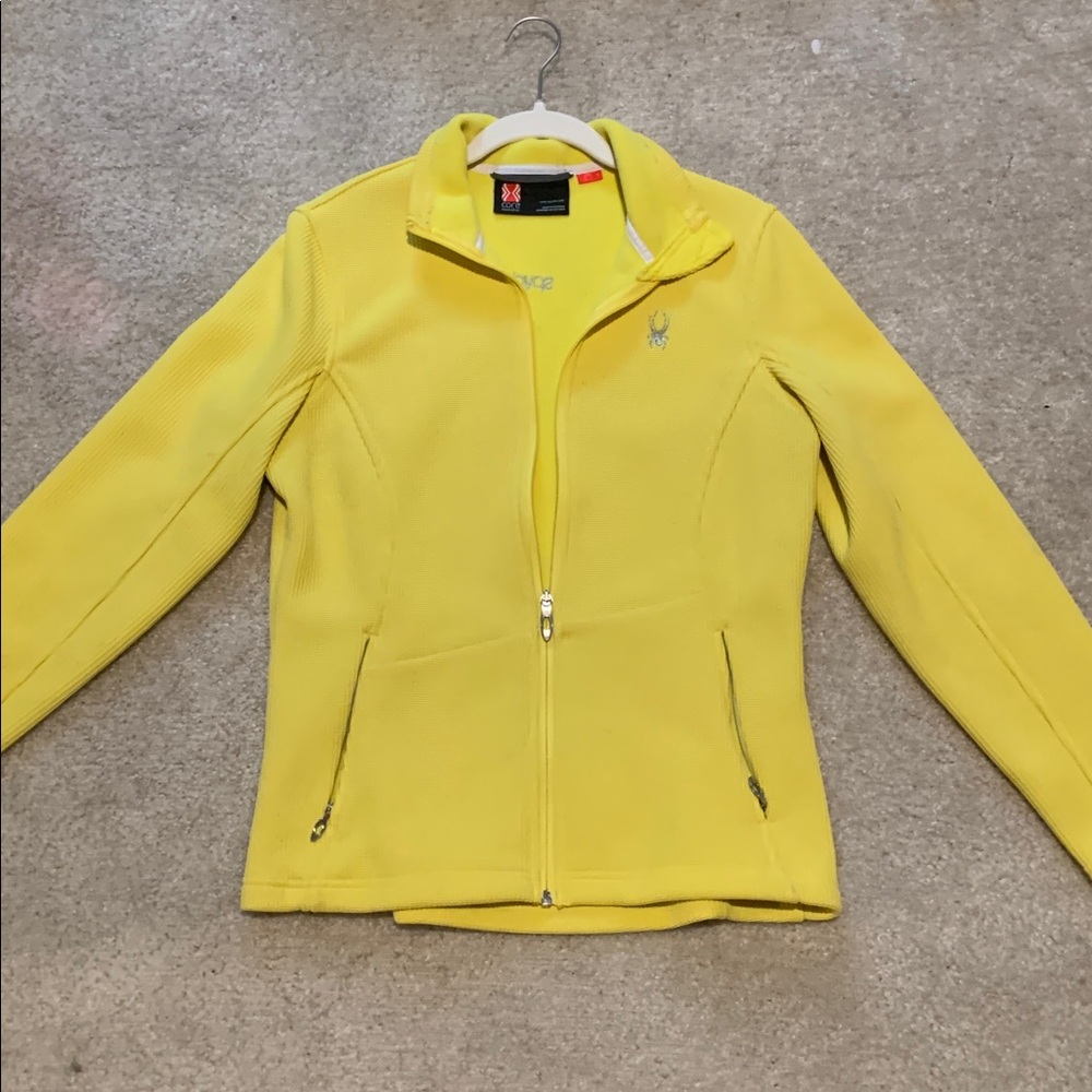 Spyder Vibrant Yellow Zip-Up Jacket